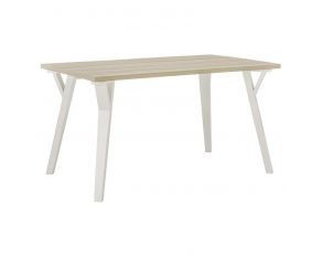 Grannen Dining Table in White and Natural