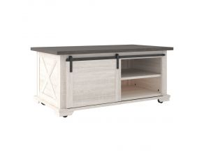 Dorrinson Coffee Table in White and Gray