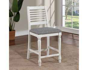 Calabria Counter Height Chair in Antique White and Gray