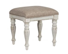 Liberty Furniture Magnolia Manor Vanity Stool in Antique White