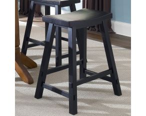 Creations II 24 Inch Sawhorse Counter Stool in Black Finish