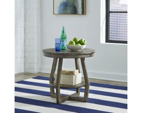 Liberty Furniture Hayden Way End Table in Gray Wash