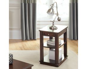 Liberty Furniture Wallace Chair Side Table in Dark Toffee