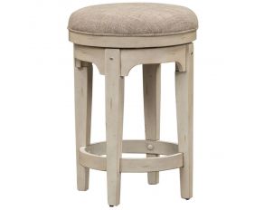 Liberty Furniture Morgan Creek Console Swivel Stool in Antique White