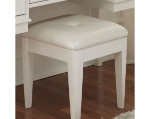 Liberty Furniture Stardust Youth Vanity Bench in Iridescent White