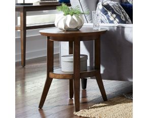 Ventura Blvd Round End Table in Bronze Spice