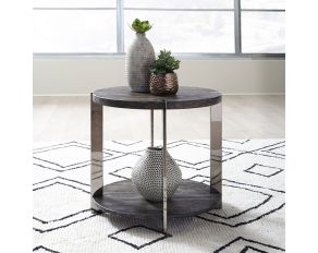 Paxton End Table in Charcoal Finish