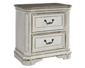 Liberty Furniture Magnolia Manor 2 Drawer Nightstand in Antique White