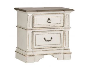 Liberty Furniture Abbey Park 2 Drawer Nightstand in Antique White