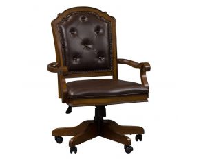 Liberty Furniture Amelia Jr Executive Office Chair in Antique Toffee