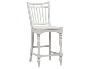Magnolia Manor Spindle Back Counter Chair in Antique White Finish