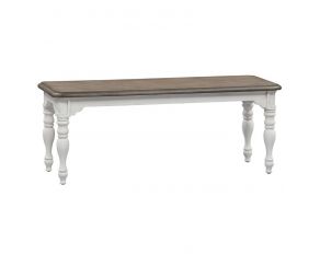 Magnolia Manor Dining Bench in Antique White Finish