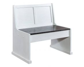 Allyson Park 37 Inch Nook Bench in Wirebrushed White Finish