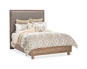 Hudson Ferry California King Panel Slate Gray Bed in Driftwood