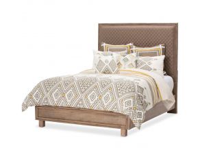 Hudson Ferry Eastern King Panel Autumn Bronze Bed in Driftwood