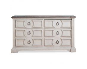 Brighten Dresser in Antique White with Charcoal Brown