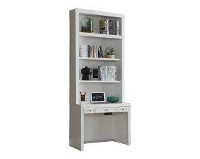 Catalina 2-Piece 40 Inch Library Desk and Hutch in Cottage White