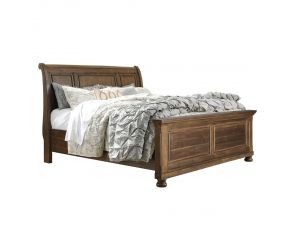 Ashley Furniture Flynnter Sleigh Bed in Medium Brown, Queen