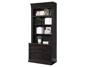 Washington Heights 2 Drawer Lateral File and Hutch in Washed Charcoal