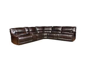 Parker Living Pegasus 6 Piece Power Recliner and Headrest Sectional with Armless Recliner in Nutmeg