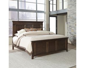 Liberty Furniture Saddlebrook Queen Panel Bed in Tobacco