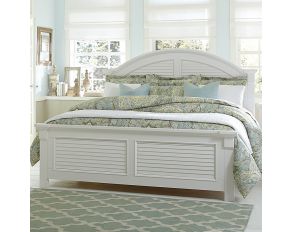 Liberty Furniture Summer House I Queen Panel Bed in Oyster White