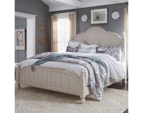 Liberty Furniture Farmhouse Reimagined King Poster Bed in Antique White