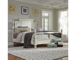 Liberty Furniture High Country Poster Bed in White, Queen