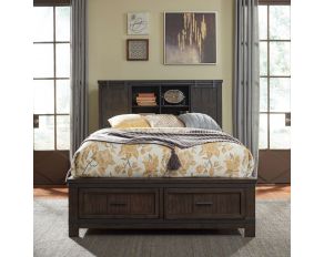 Thornwood Hills Queen Bookcase Bed in Rock Beaten Gray