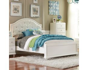 Liberty Furniture Stardust Youth Panel Bed in Iridescent White, Twin