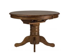 Liberty Furniture Carolina Crossing Pedestal Table in Antique Honey