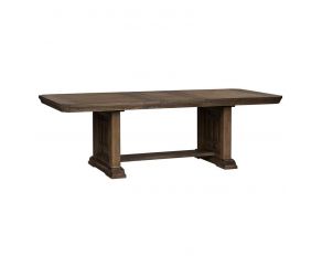 Liberty Furniture Artisan Prairie Trestle Table in Wirebrushed Aged Oak