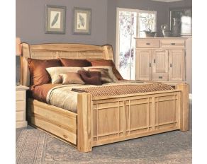 A-America Amish Highlands Eastern King Arch Panel Bed in Natural