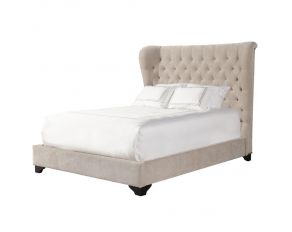 Chloe King Upholstered Bed in Meringue
