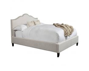 Jamie Queen Upholstered Bed in Flour