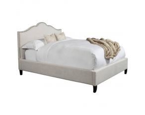 Jamie King Upholstered Bed in Flour