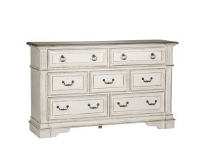 Liberty Furniture Abbey Park 7 Drawer Dresser in Antique White