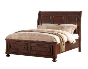 Sophia King Sleigh Storage Bed in Rich Cherry