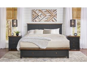 Stormy Ridge King Storage Bed in Chickory and Slate Black