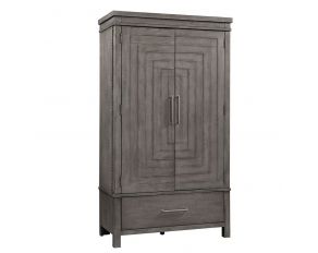 Modern Farmhouse Armoire in Dusty Charcoal Finish