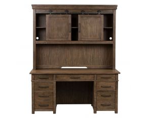 Sonoma Road Credenza and Hutch in Weather Beaten Bark Finish