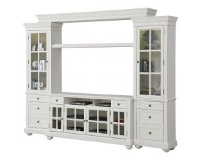 Cape Cod 4 Piece 63 Inch Entertainment Wall in Vintage White