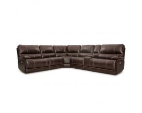 Shelby Power Modular Sectional in Cabrera Coffee