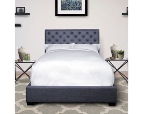 Zoey Queen Upholstered Bed in Storm