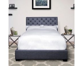 Zoey King Upholstered Bed in Storm