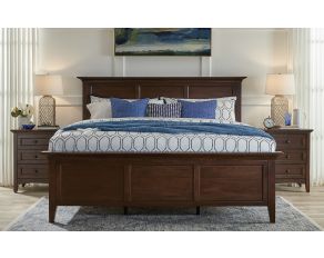 Westlake King Mansion Bed in Cherry Brown