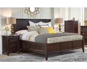 Westlake Queen Storage Bed in Dark Mahogany