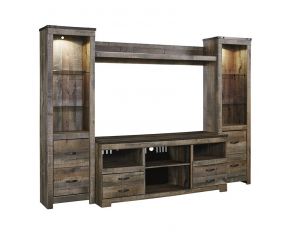 Trinell 4 Piece Entertainment Center in Brown