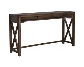 Lennox Console Bar Table in Weathered Chestnut