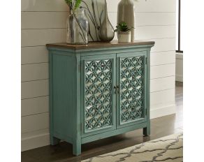 Liberty Furniture Stephanie 2 Door Accent Cabinet in Turquoise